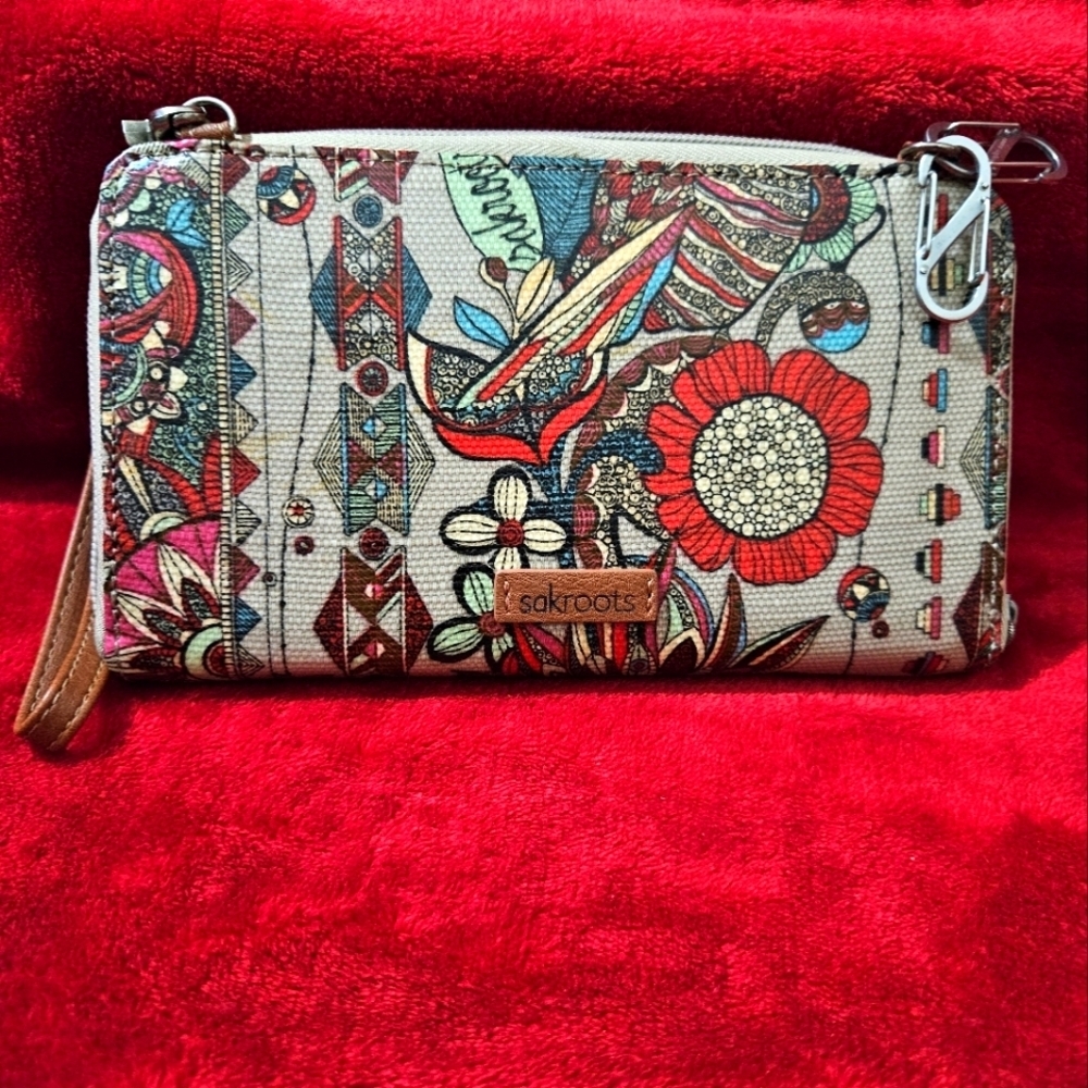 Sackroot Wristlet-Owl Design-Vibrant Multicolor - Picture 6 of 10